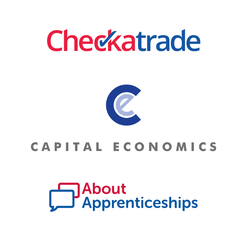 Checkatrade, Capital Economics and About Apprenticeships logos